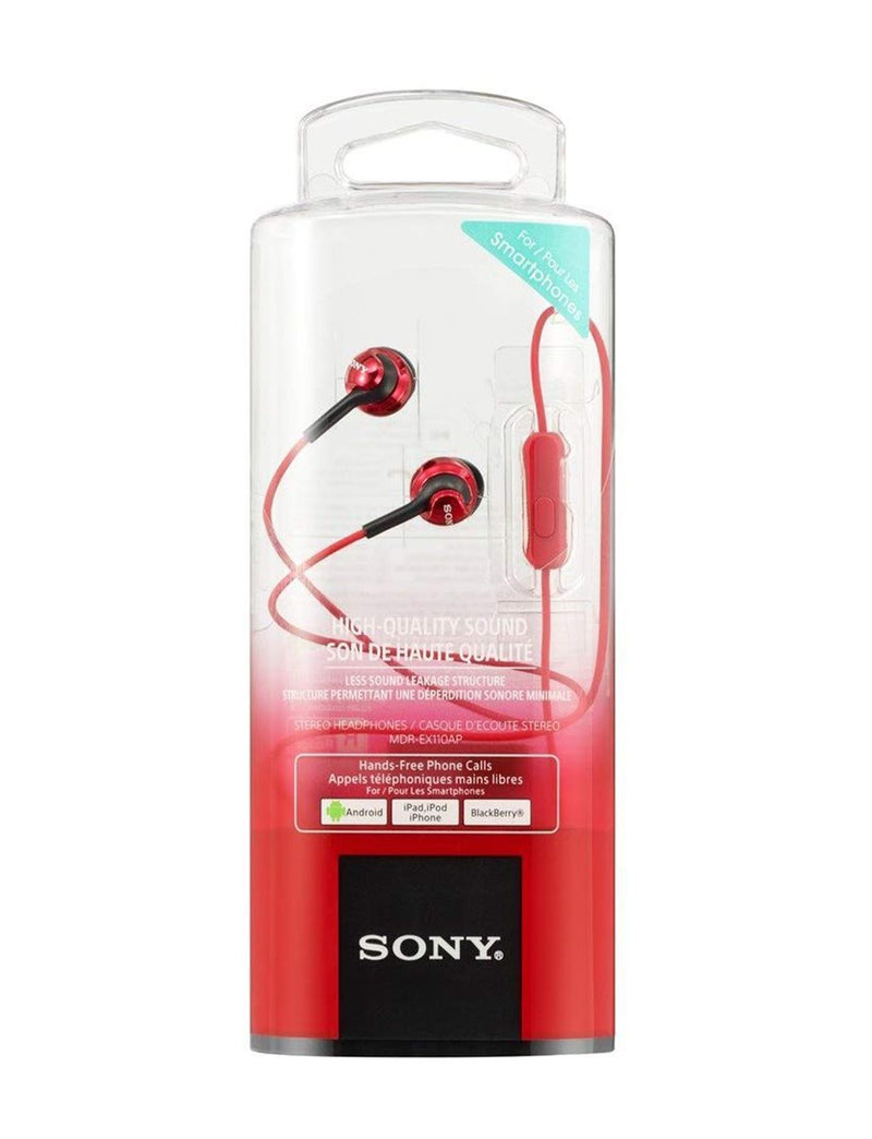 Sony MDR-EX110APR Kırmızı Kulakiçi Mikrofonlu Kulaklık Kutusu